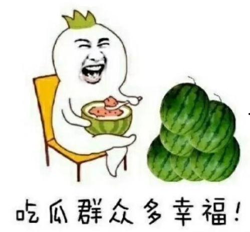快乐吃瓜卡通头像